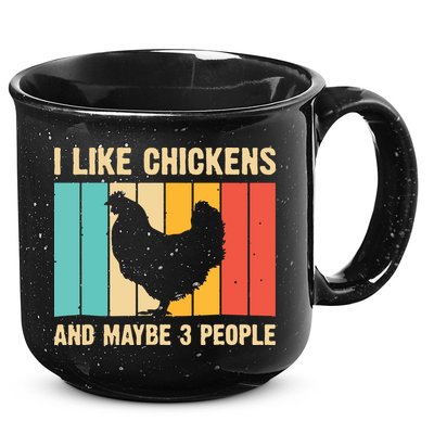 Funny Chicken Design Chicken Lover Men Women Farmers Life 15oz Campfire Ceramic Mug