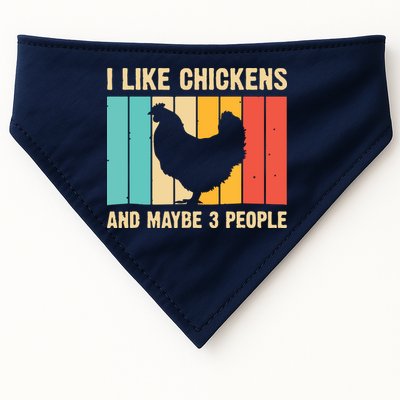 Funny Chicken Design Chicken Lover Men Women Farmers Life USA-Made Doggie Bandana