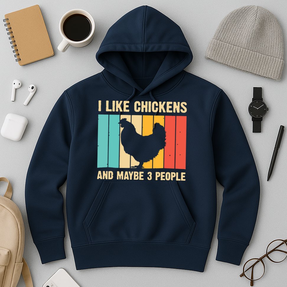 Funny Chicken Design Chicken Lover Men Women Farmers Life Hoodie