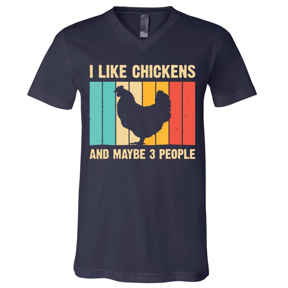 Funny Chicken Design Chicken Lover Men Women Farmers Life V-Neck T-Shirt