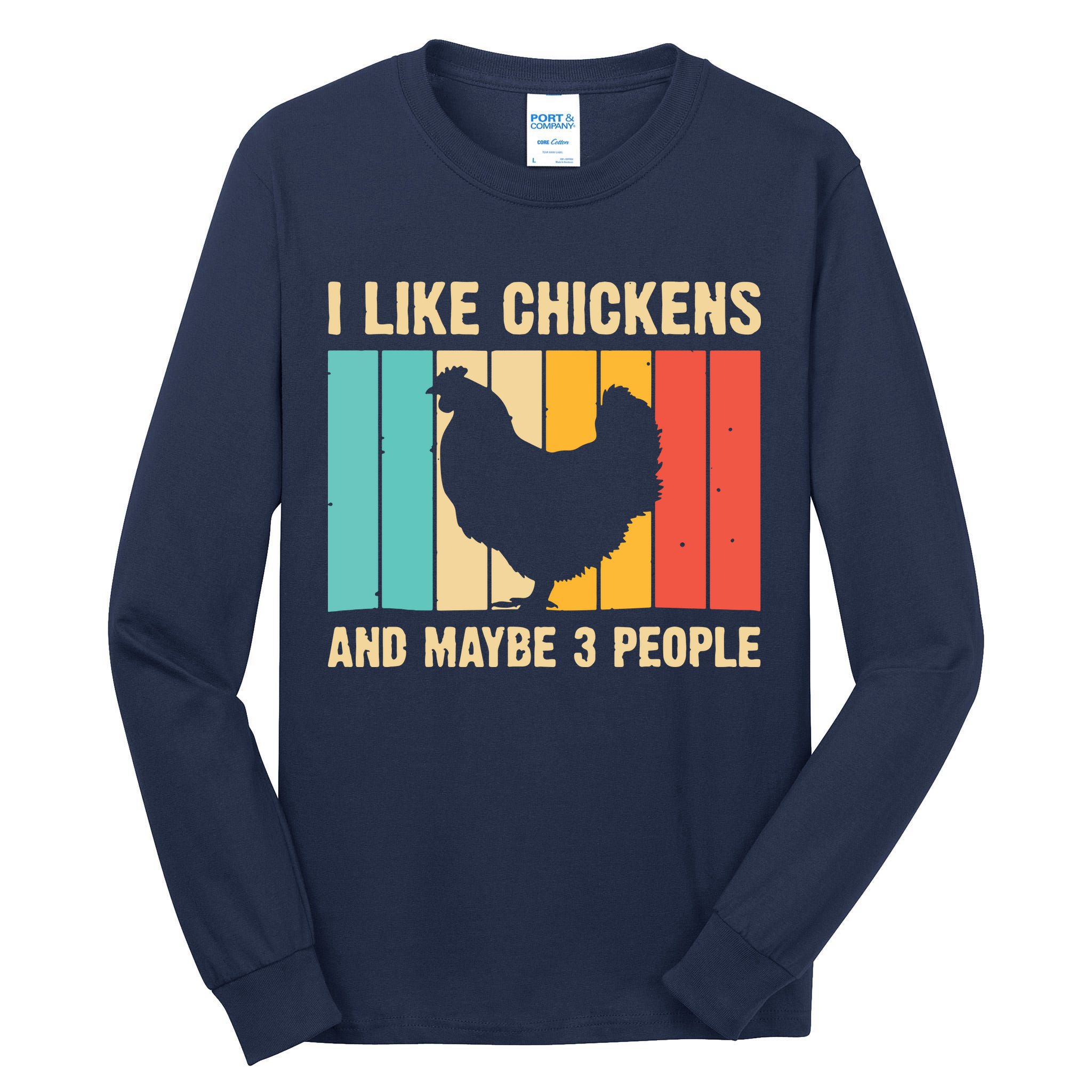 Funny Chicken Design Chicken Lover Men Women Farmers Life Tall Long Sleeve T-Shirt