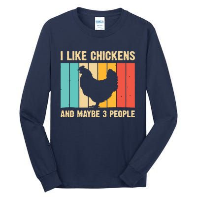 Funny Chicken Design Chicken Lover Men Women Farmers Life Tall Long Sleeve T-Shirt