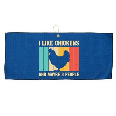 Funny Chicken Design Chicken Lover Men Women Farmers Life Large Microfiber Waffle Golf Towel