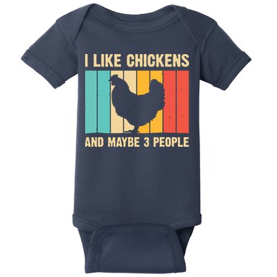 Funny Chicken Design Chicken Lover Men Women Farmers Life Baby Bodysuit