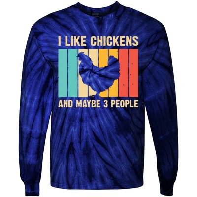 Funny Chicken Design Chicken Lover Men Women Farmers Life Tie-Dye Long Sleeve Shirt