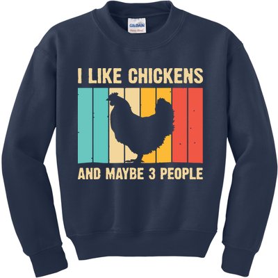 Funny Chicken Design Chicken Lover Men Women Farmers Life Kids Sweatshirt