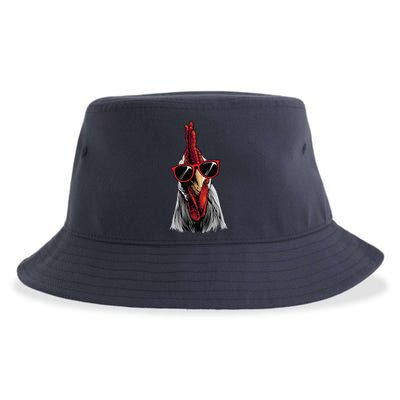 Funny Chicken Design For Men Women Rooster Chicken Lovers Sustainable Bucket Hat