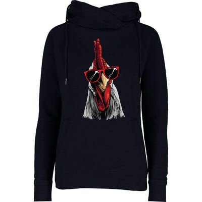 Funny Chicken Design For Men Women Rooster Chicken Lovers Womens Funnel Neck Pullover Hood