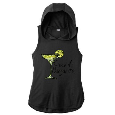 Funny Cinco De Mayo, Cinco De Drinko Ladies PosiCharge Tri-Blend Wicking Draft Hoodie Tank