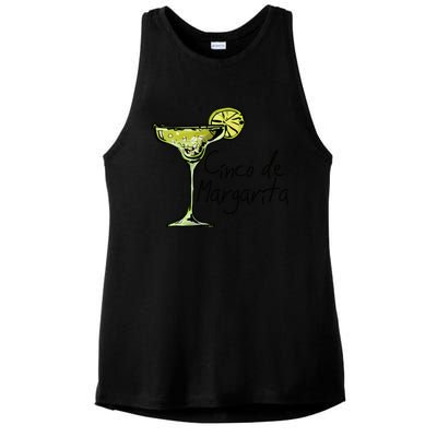 Funny Cinco De Mayo, Cinco De Drinko Ladies PosiCharge Tri-Blend Wicking Tank