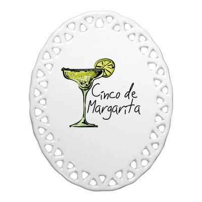 Funny Cinco De Mayo, Cinco De Drinko Ceramic Oval Ornament