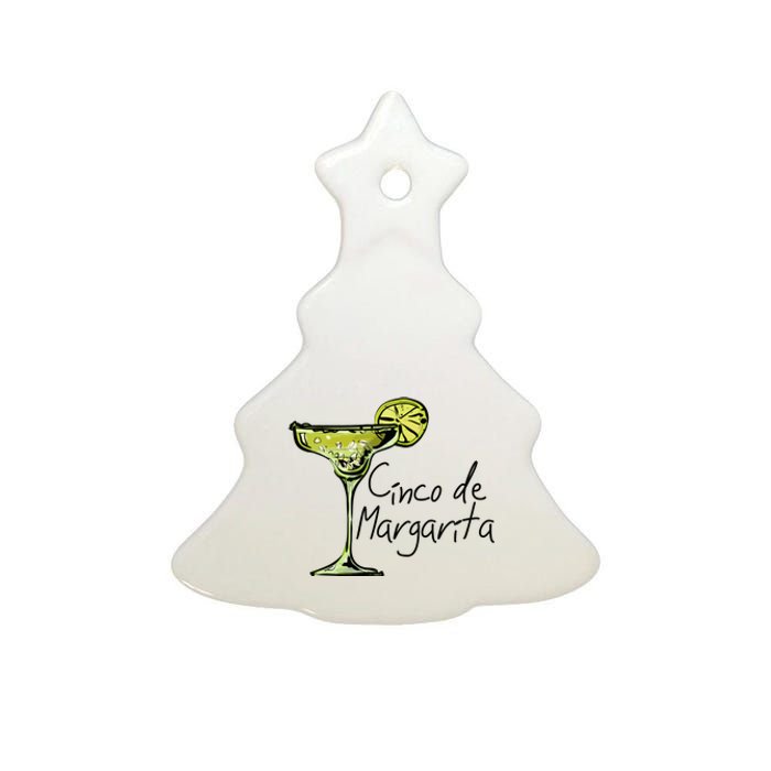 Funny Cinco De Mayo, Cinco De Drinko Ceramic Tree Ornament