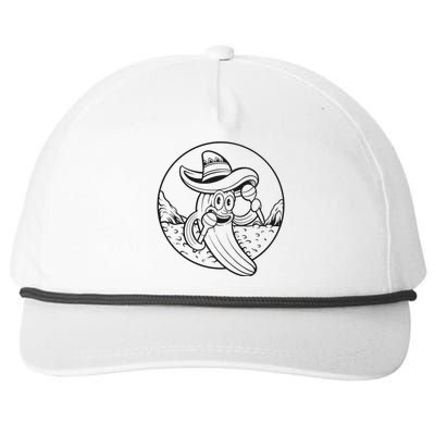 Funny Cinco De Mayo Cactus Mexican Monochrome Snapback Five-Panel Rope Hat