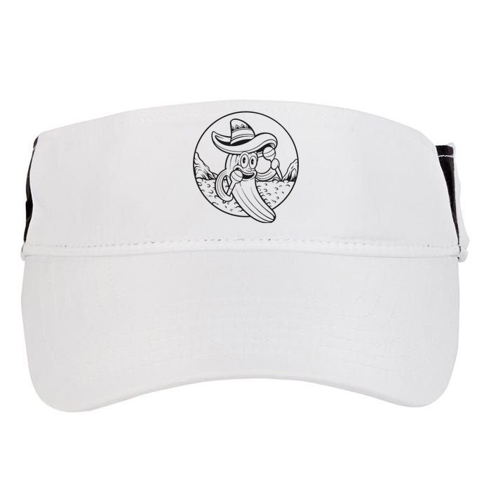 Funny Cinco De Mayo Cactus Mexican Monochrome Adult Drive Performance Visor