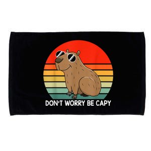 Funny Capybara Don't Be Worry Be Capy Funny Capybara Costume Microfiber Hand Towel