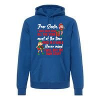 Funny Christmas Dear Santa I Will Buy My Own Stuff Funny Gift Premium Hoodie