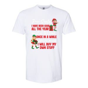 Funny Christmas Dear Santa I Will Buy My Own Stuff Funny Gift Softstyle CVC T-Shirt