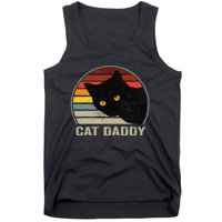 Funny Cat Dad Shirt, Cat Daddy Vintage Cat 80s Retro Style For  Tank Top