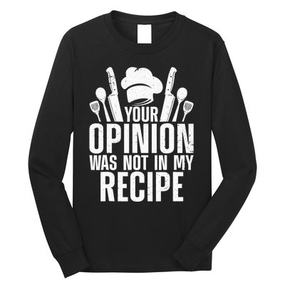 Funny Chef Design Cooking Lover Culinary Cook Long Sleeve Shirt