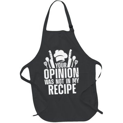 Funny Chef Design Cooking Lover Culinary Cook Full-Length Apron With Pockets