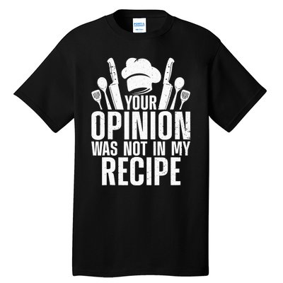 Funny Chef Design Cooking Lover Culinary Cook Tall T-Shirt