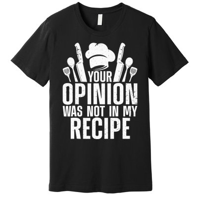 Funny Chef Design Cooking Lover Culinary Cook Premium T-Shirt