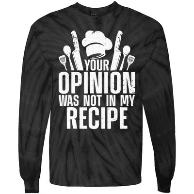 Funny Chef Design Cooking Lover Culinary Cook Tie-Dye Long Sleeve Shirt