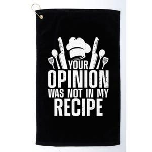 Funny Chef Design Cooking Lover Culinary Cook Platinum Collection Golf Towel