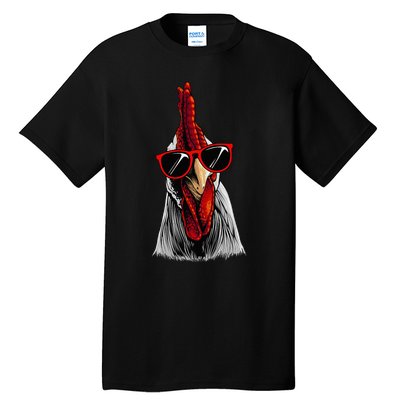 Funny Chicken Design For Men Women Rooster Chicken Lovers Tall T-Shirt