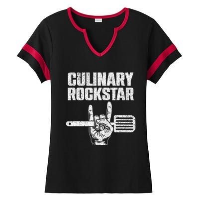 Funny Culinary Design For Men Women Chef Cook Culinary Lover Ladies Halftime Notch Neck Tee