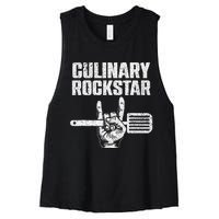 Funny Culinary Design For Men Women Chef Cook Culinary Lover Women's Racerback Cropped Tank