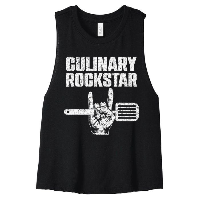 Funny Culinary Design For Men Women Chef Cook Culinary Lover Women's Racerback Cropped Tank