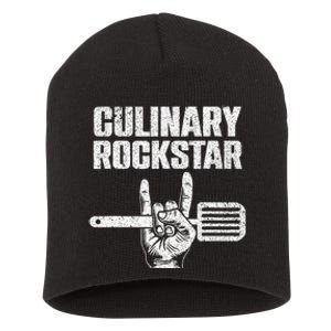 Funny Culinary Design For Men Women Chef Cook Culinary Lover Short Acrylic Beanie