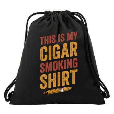 For Cigar Dad This Is My Cigar Smoking Drawstring Bag
