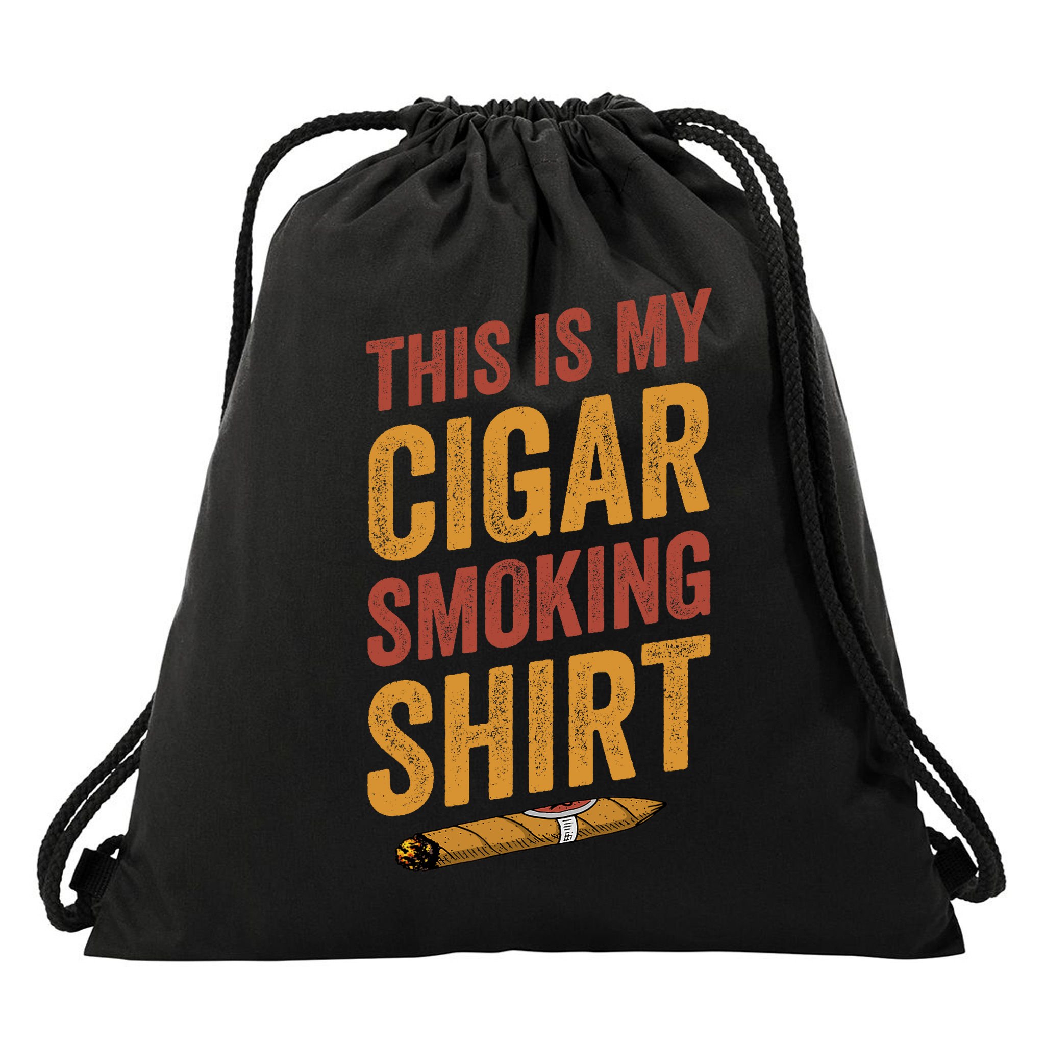 For Cigar Dad This Is My Cigar Smoking Drawstring Bag