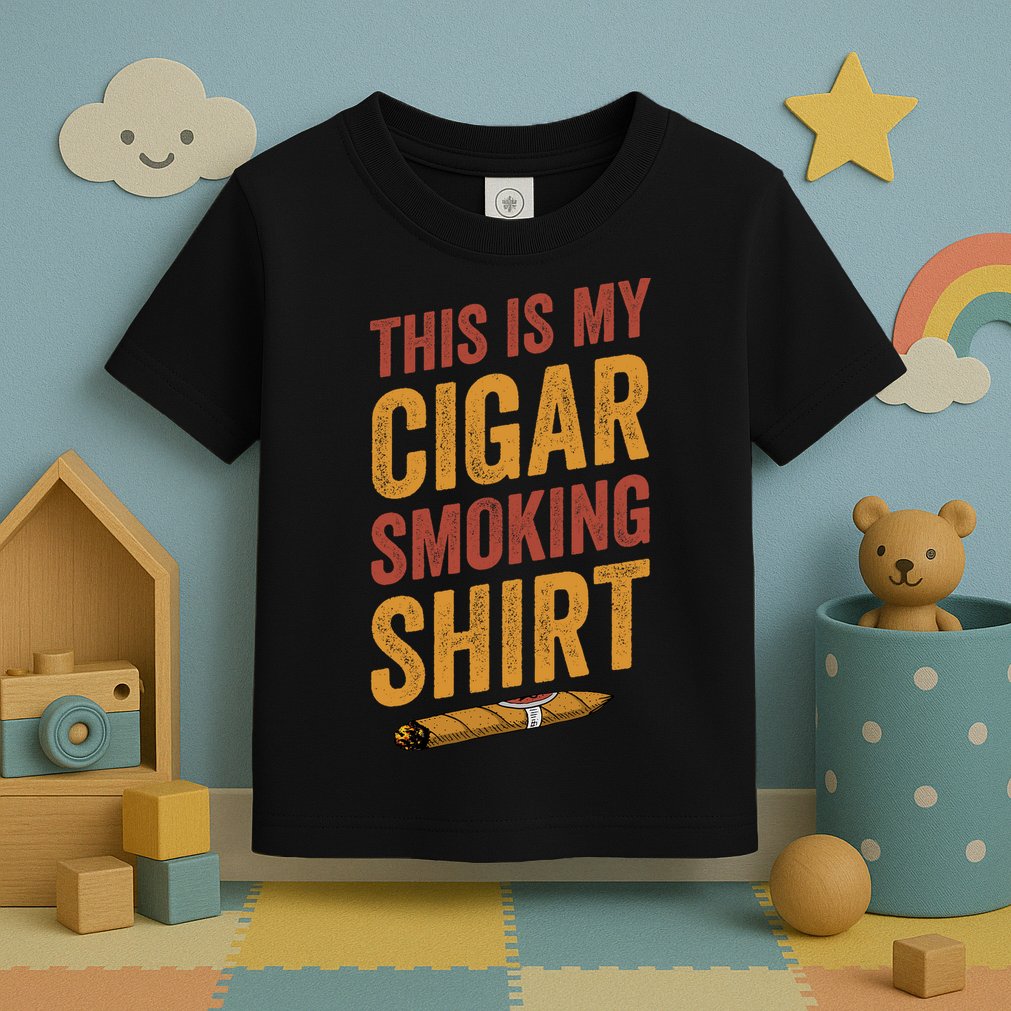 For Cigar Dad This Is My Cigar Smoking Toddler T-Shirt