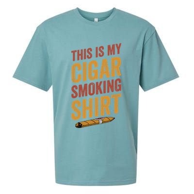 For Cigar Dad This Is My Cigar Smoking Sueded Cloud Jersey T-Shirt