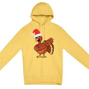 Funny Christmas Dabbing Turkey Santa Costume Xmas Dab Cute Gift Premium Pullover Hoodie