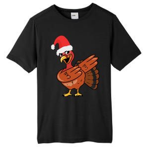 Funny Christmas Dabbing Turkey Santa Costume Xmas Dab Cute Gift Tall Fusion ChromaSoft Performance T-Shirt