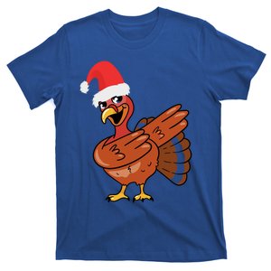 Funny Christmas Dabbing Turkey Santa Costume Xmas Dab Cute Gift T-Shirt