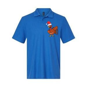 Funny Christmas Dabbing Turkey Santa Costume Xmas Dab Cute Gift Softstyle Adult Sport Polo