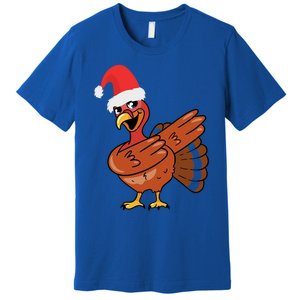 Funny Christmas Dabbing Turkey Santa Costume Xmas Dab Cute Gift Premium T-Shirt