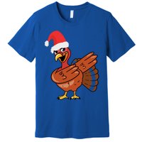 Funny Christmas Dabbing Turkey Santa Costume Xmas Dab Cute Gift Premium T-Shirt