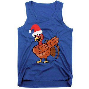 Funny Christmas Dabbing Turkey Santa Costume Xmas Dab Cute Gift Tank Top