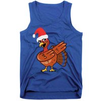 Funny Christmas Dabbing Turkey Santa Costume Xmas Dab Cute Gift Tank Top