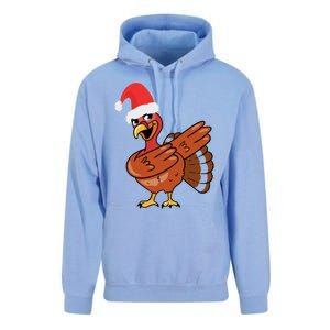 Funny Christmas Dabbing Turkey Santa Costume Xmas Dab Cute Gift Unisex Surf Hoodie