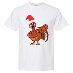 Funny Christmas Dabbing Turkey Santa Costume Xmas Dab Cute Gift Garment-Dyed Heavyweight T-Shirt