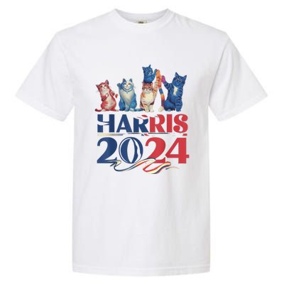 Funny Cat Design Kamala Harris 2024 Childless Cat Lady Garment-Dyed Heavyweight T-Shirt