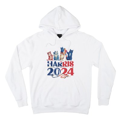 Funny Cat Design Kamala Harris 2024 Childless Cat Lady Hoodie