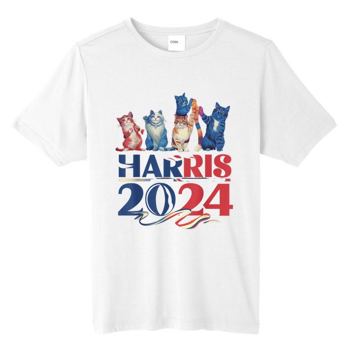 Funny Cat Design Kamala Harris 2024 Childless Cat Lady Tall Fusion ChromaSoft Performance T-Shirt